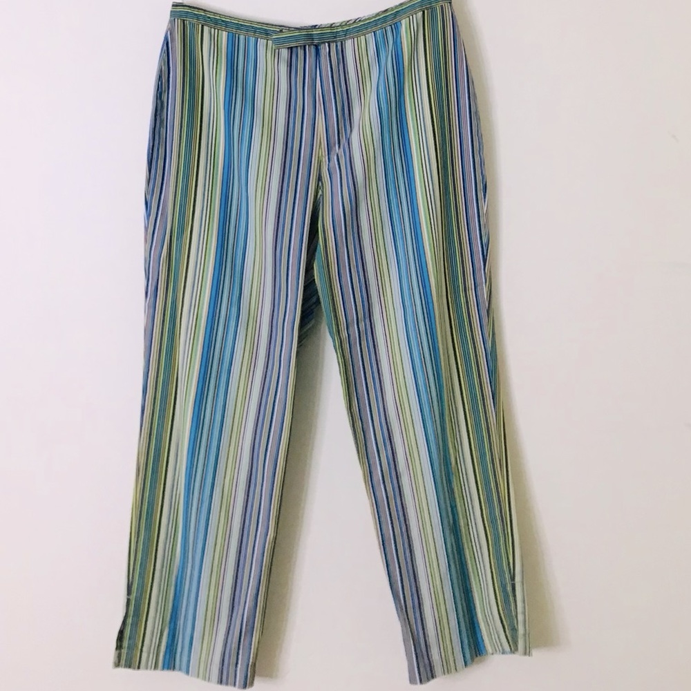 Saks Fifth Avenue Flat Front Stripped Trouser